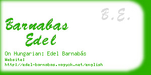 barnabas edel business card